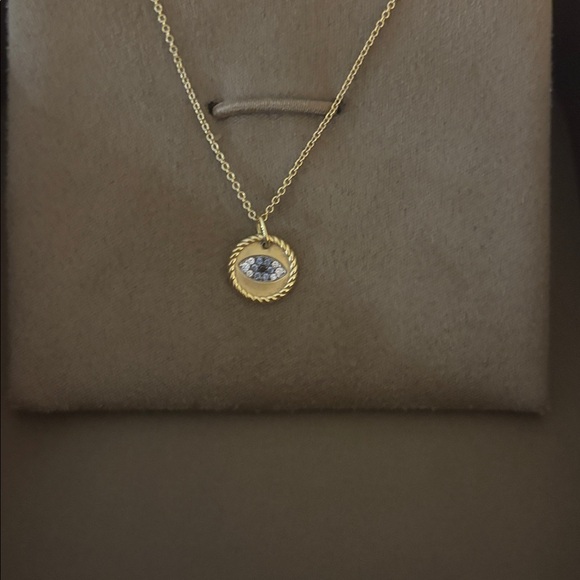DAVID YURMAN 18K GOLD EVIL EYE NECKLACE - Picture 8 of 15